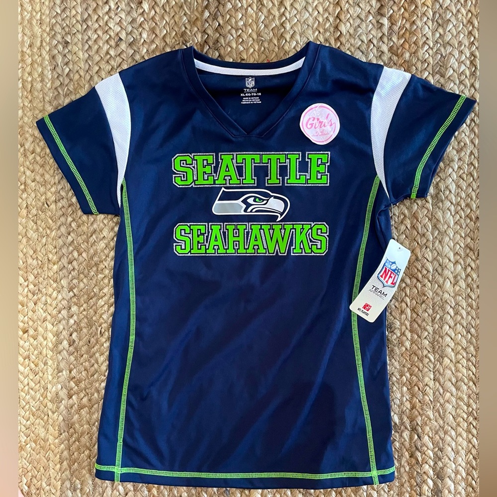 Seattle Seahawks Football Jersey Youth XL/16 Wilson #3 NFL Team Apparel NWT!